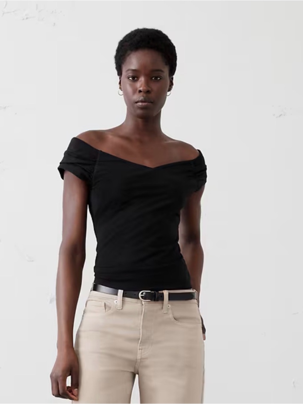 Banana Republic Off-Shoulder Black Women's Top NWT